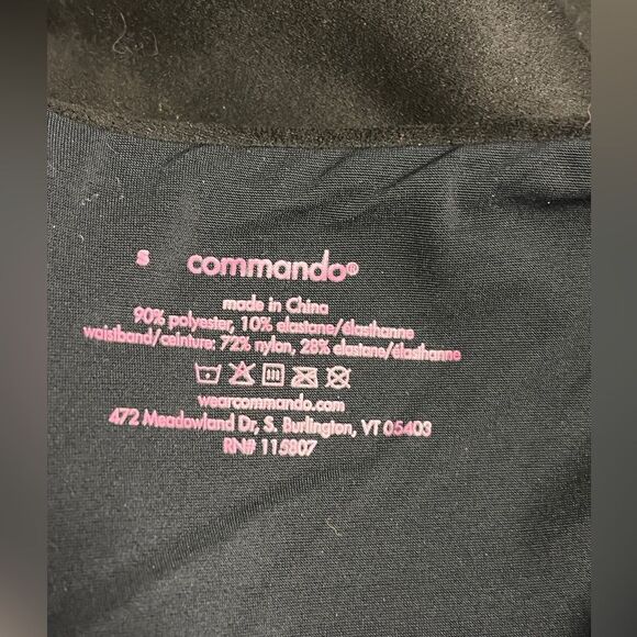 NWT COMMANDO High Waist Black Faux Suede Leggings Pants Sz Small - Picture 5 of 10